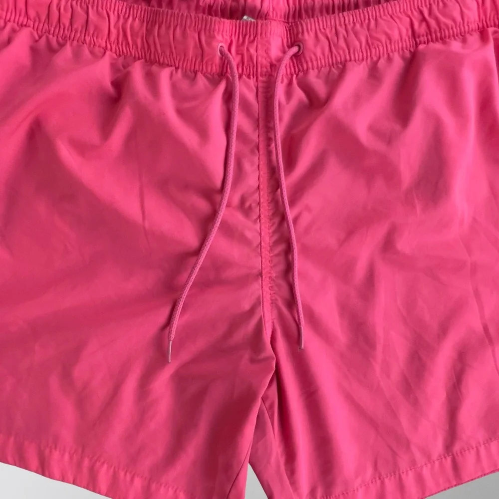 GUC H&M Mens XL Swim Trunks Shorts Lined Volley Beach Pool Neon Hot Pink